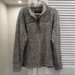 True Grit Women's Gray Sherpa Zip-Up Jacket